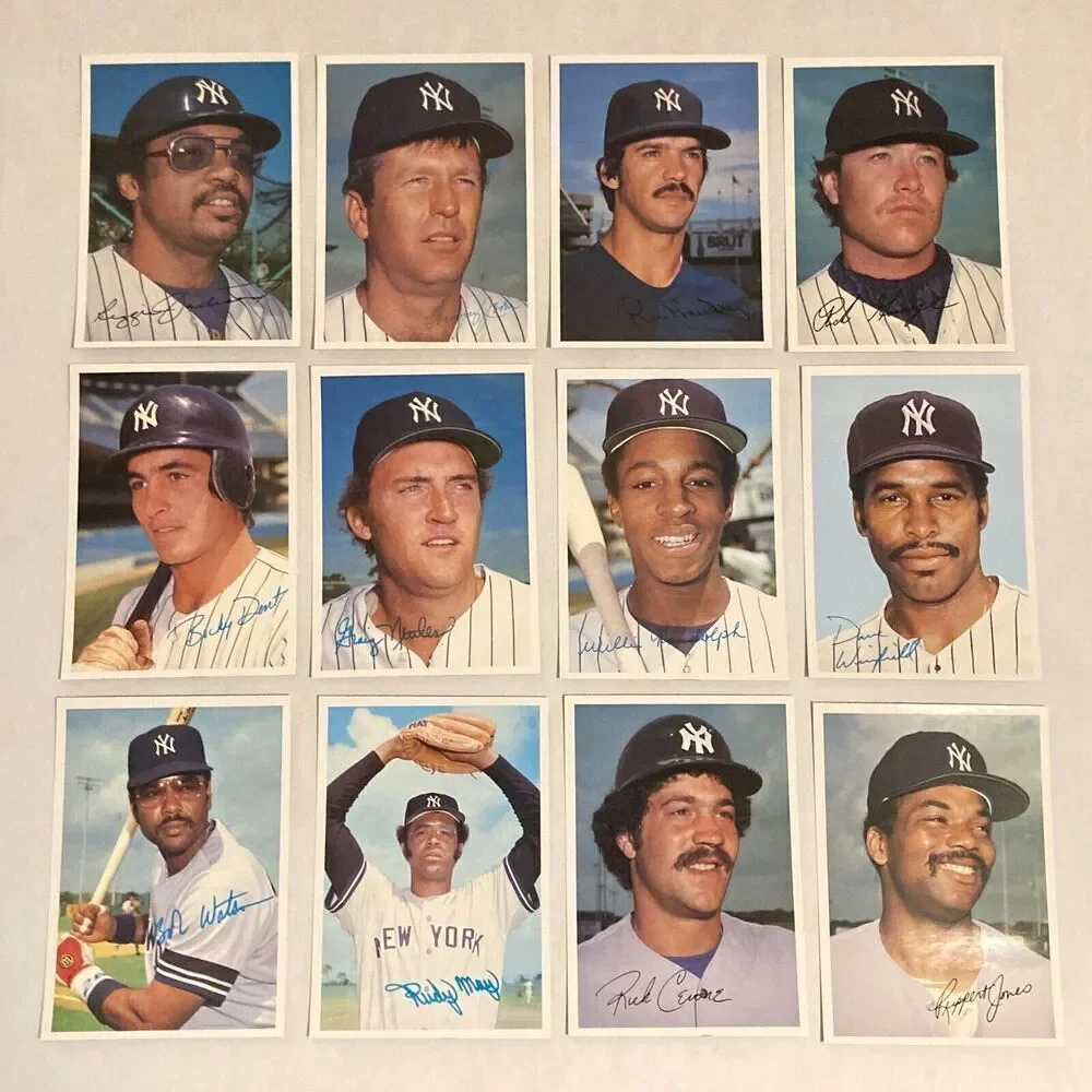 Lot 81 Topps NY Yankees Tall Photo Baseball Cards- Jackson, Nettles, Gossage+++
